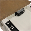 Pemberly Row Wood End Table with Power Center and Adjustable Shelves in White
