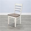 Pemberly Row Solid Wood Ladderback Dining Chair with Two-Tone Finish (Set of 2)