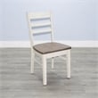 Pemberly Row Solid Wood Ladderback Dining Chair with Two-Tone Finish (Set of 2)