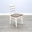 Pemberly Row Solid Wood Ladderback Dining Chair with Two-Tone Finish (Set of 2)