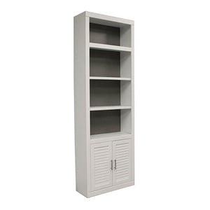 Pemberly Row 32&quot Open Top Bookcase with Reversible Panels in Cottage White