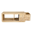 Pemberly Row 3Pc Wood Cocktail & End Table Set with Storage in Bleached Natural