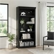 Pemberly Row Modern Wood 4-Shelf Open Bookcase Fully Assembled in White