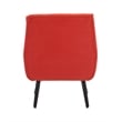 Pemberly Row Accent Chair Set of 2 in Red Fabric with Button Tufting