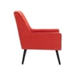 Pemberly Row Accent Chair Set of 2 in Red Fabric with Button Tufting