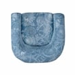 Pemberly Row Coastal Set of 2 Blue Seashell Pattern Swivel Club Chairs