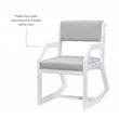 Pemberly Row Set of 2 Sled Base Lounge Chairs in White & Gray
