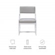 Pemberly Row Set of 2 Sled Base Lounge Chairs in White & Gray