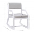 Pemberly Row Set of 2 Sled Base Lounge Chairs in White & Gray