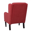 Pemberly Row Accent Chairs Set of 2 in Rust Upholstery with Espresso Wood Legs
