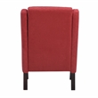 Pemberly Row Accent Chairs Set of 2 in Rust Upholstery with Espresso Wood Legs