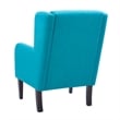 Pemberly Row Set of 2 Wingback Accent Chairs in Teal with Quilted Fabric
