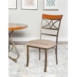 Pemberly Row 3-Piece Dining Set with Cherry Wood Table and 2 Padded Side Chairs