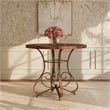 Pemberly Row 3-Piece Dining Set with Cherry Wood Table and 2 Padded Side Chairs