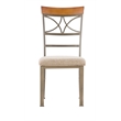 Pemberly Row 3-Piece Dining Set with Cherry Wood Table and 2 Padded Side Chairs