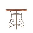 Pemberly Row 3-Piece Dining Set with Cherry Wood Table and 2 Padded Side Chairs