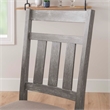 Pemberly Row Dining Set with Table and 6 Slat Back Chairs in Weathered Gray Wood
