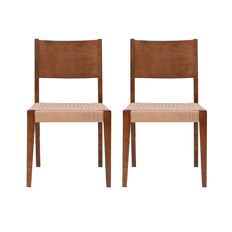 Pemberly Row 7-Piece Dining Set with Expandable Table and Woven Seat Chairs