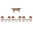 Pemberly Row 7-Piece Dining Set with Expandable Table and Woven Seat Chairs