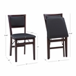 Pemberly Row 5-Piece Dining Set with Rustic Table and 2 Folding Chairs