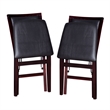 Pemberly Row 5-Piece Dining Set with Rustic Table and 2 Folding Chairs