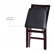 Pemberly Row 5-Piece Dining Set with Rustic Table and 2 Folding Chairs