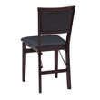Pemberly Row 5-Piece Dining Set with Rustic Table and 2 Folding Chairs