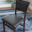 Pemberly Row 5-Piece Dining Set with Rustic Table and 2 Folding Chairs