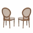 Pemberly Row Dining Room Set - 6 Upholstered Chairs and Oak Wood Table