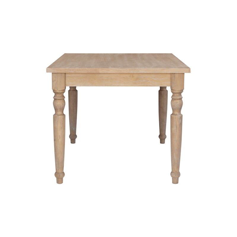 Pemberly Row Dining Room Set - 6 Upholstered Chairs and Oak Wood Table