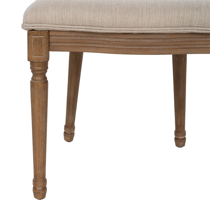 Pemberly Row Dining Room Set - 6 Upholstered Chairs and Oak Wood Table