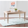 Pemberly Row Dining Room Set - 6 Upholstered Chairs and Oak Wood Table