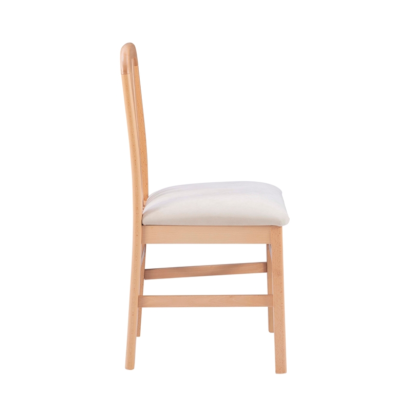 Pemberly Row 5-Piece Dining Set - Oak Table & Slat Back Chairs in Natural