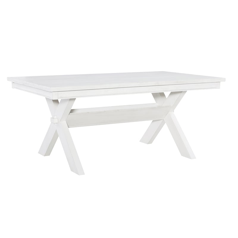 Pemberly Row Dining Set - Smokey White Table and 6 Chairs