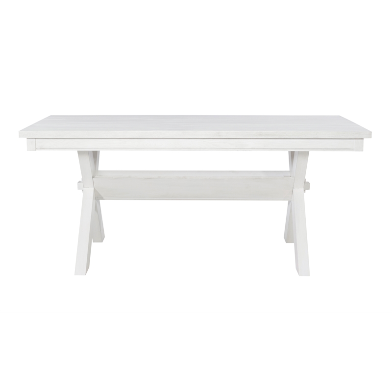 Pemberly Row Dining Set - Smokey White Table and 6 Chairs