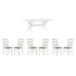 Pemberly Row Dining Set - Smokey White Table and 6 Chairs