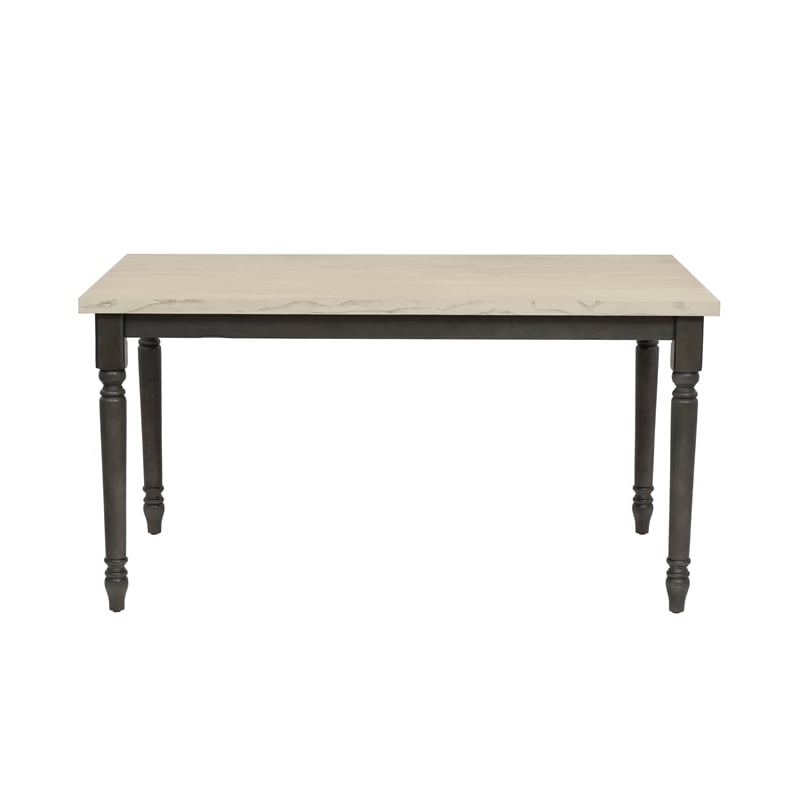 Pemberly Row 5-Piece Dining Set with Smokey White & Gray Table and Chairs