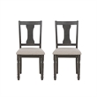 Pemberly Row 5-Piece Dining Set with Smokey White & Gray Table and Chairs
