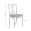 Pemberly Row 5Pc Dining Set with White and Honey Brown Table and 4 Chairs