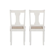 Pemberly Row 5Pc Dining Set with White and Honey Brown Table and 4 Chairs