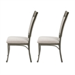 Pemberly Row Pewter Dining Set with Round Table and 4 Side Chairs