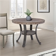 Pemberly Row Pewter Dining Set with Round Table and 4 Side Chairs