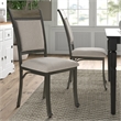 Pemberly Row Pewter Dining Set with Round Table and 4 Side Chairs