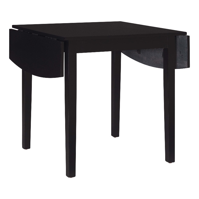 Pemberly Row Dining Set of Drop-Leaf Table and 4 X-Back Chairs