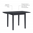 Pemberly Row Dining Set of Drop-Leaf Table and 4 X-Back Chairs