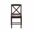 Pemberly Row Dining Set of Drop-Leaf Table and 4 X-Back Chairs