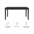 Pemberly Row Dining Set of Table & Bench & 4 Chairs in Dark Charcoal Gray