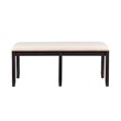 Pemberly Row Dining Set of Table & Bench & 4 Chairs in Dark Charcoal Gray
