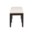 Pemberly Row Dining Set of Table & Bench & 4 Chairs in Dark Charcoal Gray