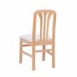 Pemberly Row Dining Set with Table & 4 Slat Back Chairs in Natural Brown Wood